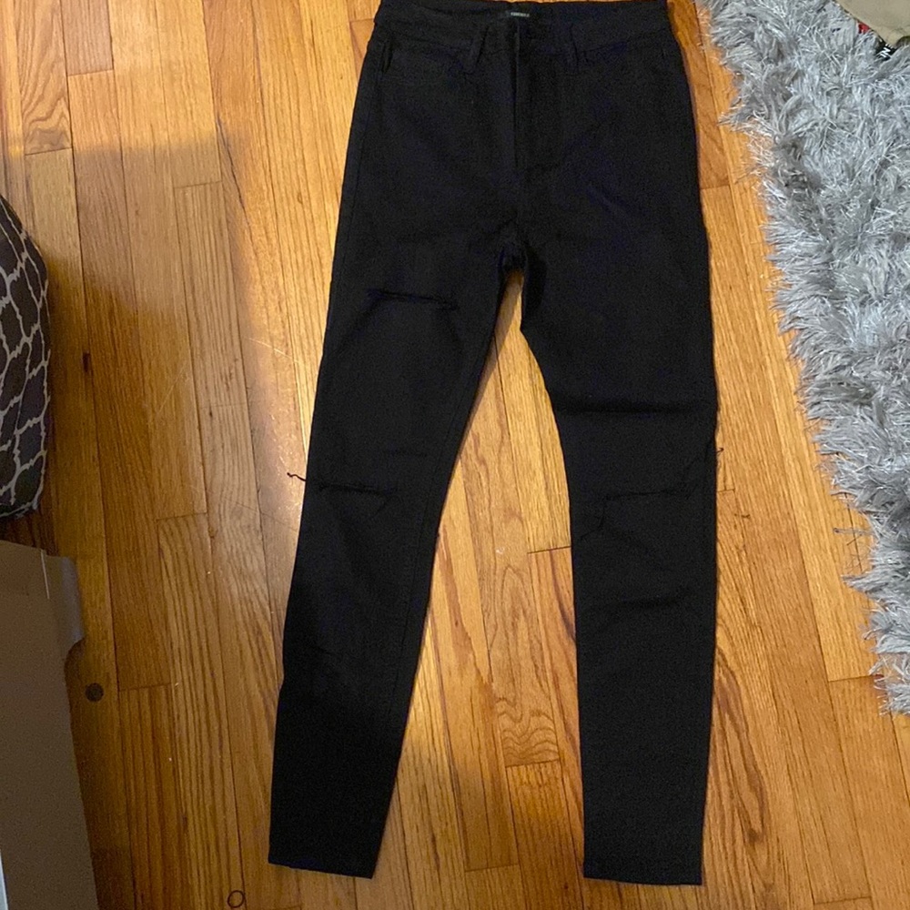 Black ripped jeans